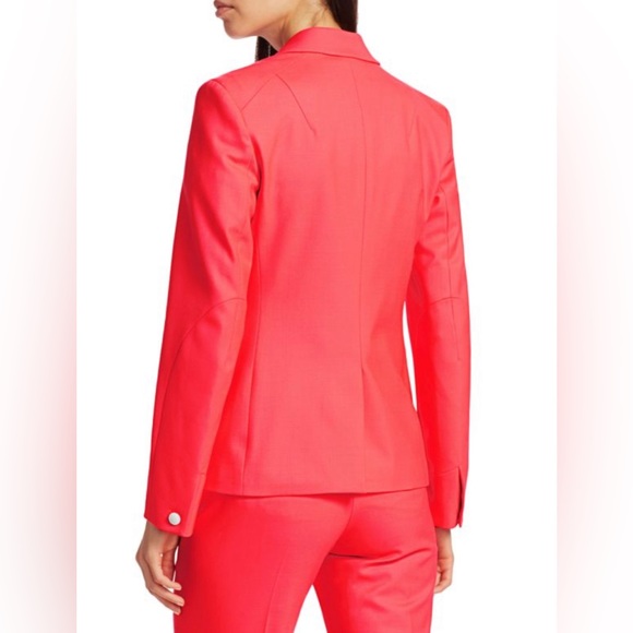 Rag & Bone Lexington Virgin Wool Tailtor-Fit Blazer Neon Orange US4 $550 - Picture 11 of 16